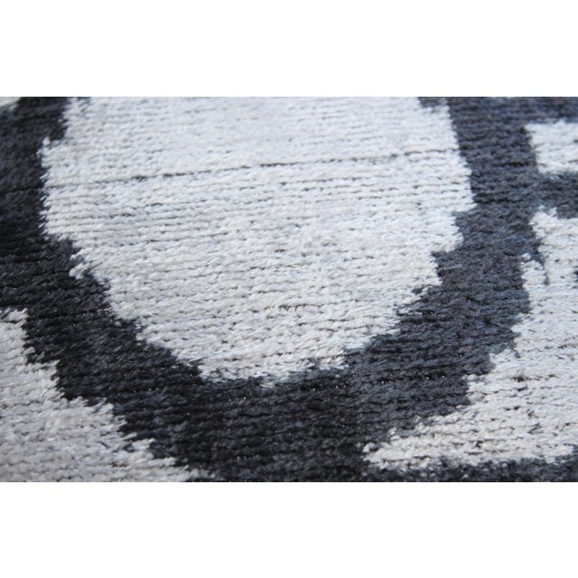 Textile Contemporary Silk Velvet Ikat Pillow Cover Bohemian Pillow For Sale - Image 7 of 11