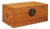 1920s Asian Camphor Wood Box with Traditional Lockset and Lateral Handles For Sale