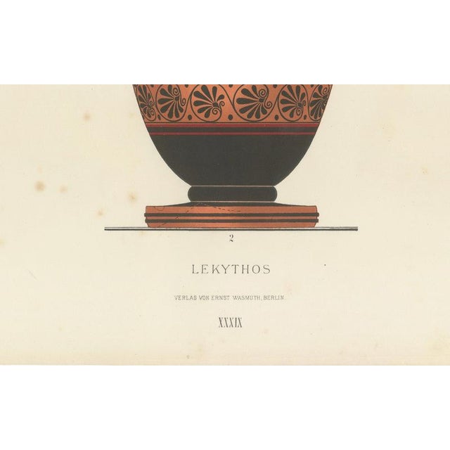 Late 19th Century Albert Genick, Greek Lekythos with Classical Figures, 1883, Lithograph For Sale - Image 5 of 10