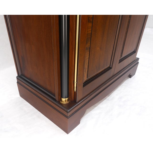 Biedermeier Empire fusion Brown Mahogany Armoire Fitted 4 Drawers Storage Shelve For Sale - Image 15 of 15