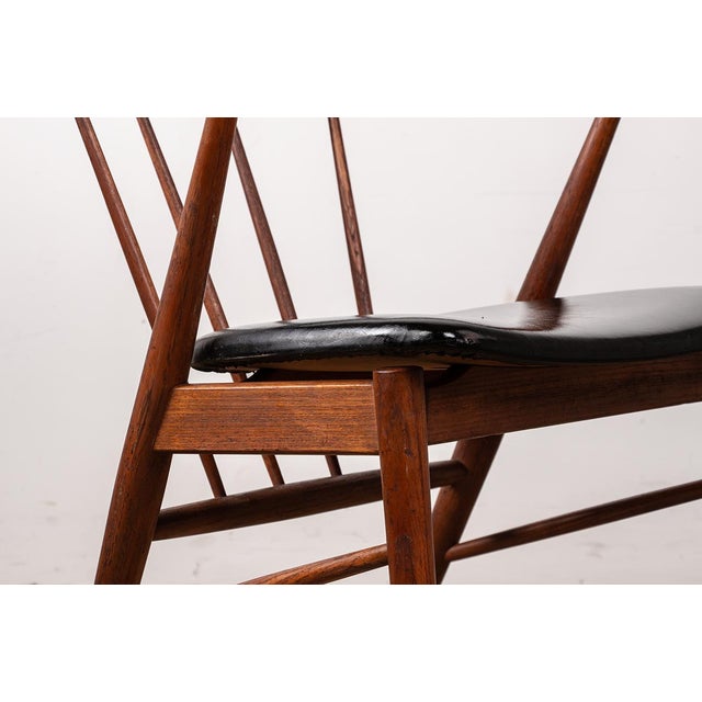 Helge Sibast Danish Armchairs in Teak and Skai by Helge Sibast for Sibast, 1955 For Sale - Image 4 of 18