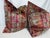 Custom pair of 22" pillows covered in Brunschwig & Fils "Amauri Velvet" in color sand/berry. These pillows have tapered...