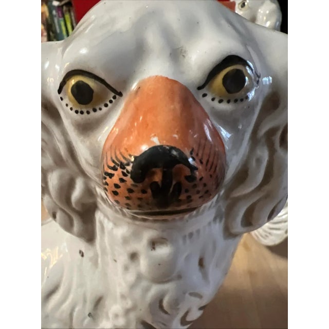 Pair of Antique Decorated Staffordshire Dogs, Circa 1860's For Sale - Image 6 of 16