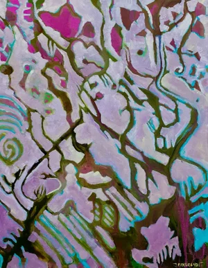 "Gulf Vegetation No. 02" Original Acrylic on Canvas by Jennifer Wilkinson Rynbrandt