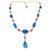 Early 21st Century Bochic "Capri" Blue Opal, Ruby & Sapphire Necklace Set in 22k Gold & Silver For Sale - Image 5 of 18