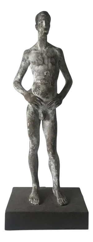 Italian Cast Bronze Man Sculpture by Aron Demetz, 2004
