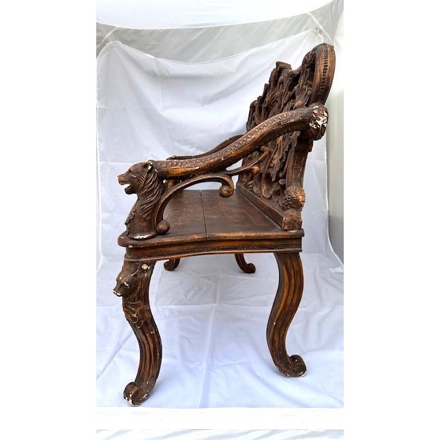 Cabin Late 20th Century Black Forest Reproduction Bear Bench For Sale - Image 3 of 10