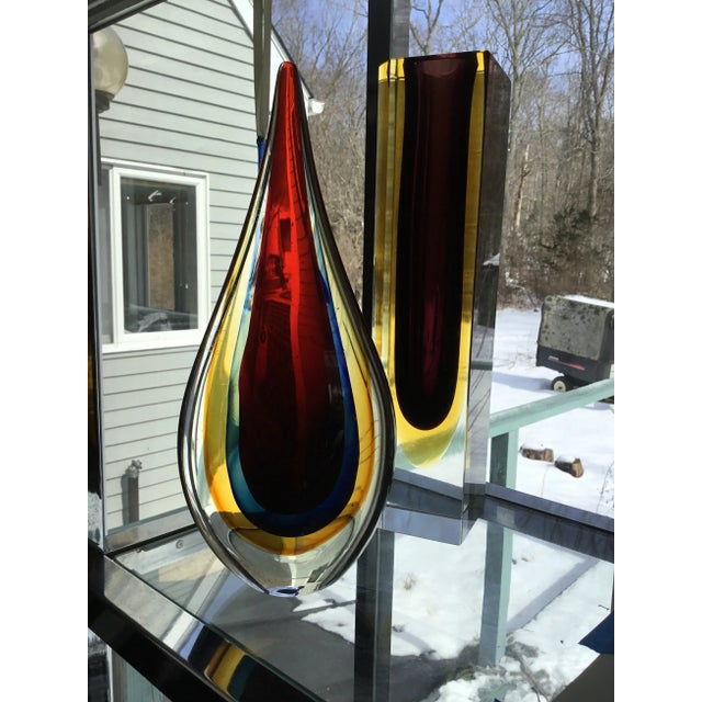 1980s Vintage Murano Glass Vase For Sale - Image 9 of 10