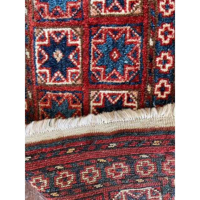 Antique Turkoman Stars Rug/ Bag For Sale - Image 4 of 8