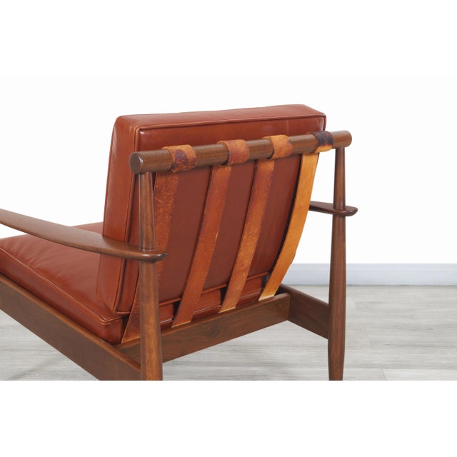 Danish Modern Leather and Walnut Lounge Chairs by Hans C. Andersen For Sale - Image 12 of 13