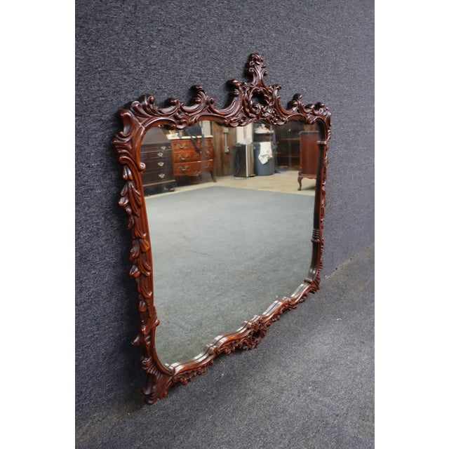 Chippendale Style Carved Mahogany Mirror For Sale In Philadelphia - Image 6 of 7