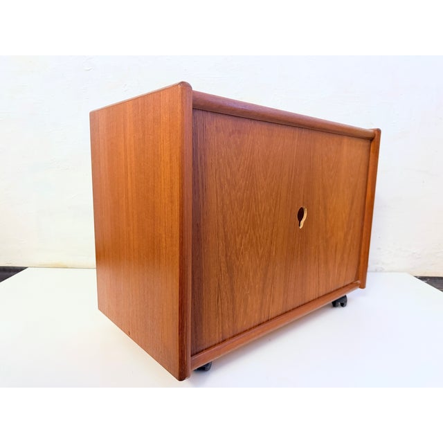 Vintage Danish Teak Record Trolley, 1960s For Sale - Image 6 of 11
