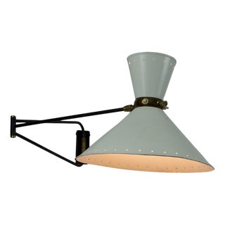 Brass Wall Lamp by Rene Mathieu for Maison Lunel, 1960s For Sale