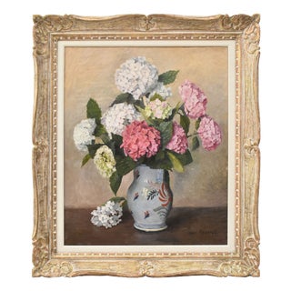 Henri-Émile Rogerol, Flowers Vase, 1900s, Oil Painting on Canvas, Framed For Sale