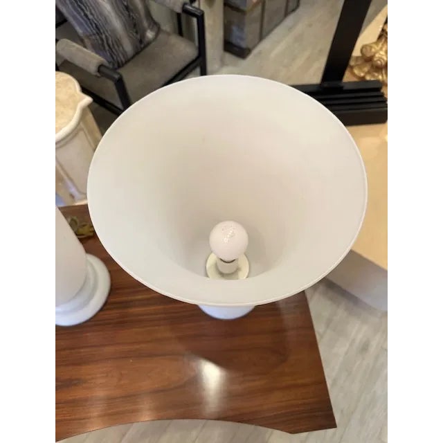 Art Deco 1970s Pair of Vianne Torchiere Lamps For Sale - Image 3 of 7