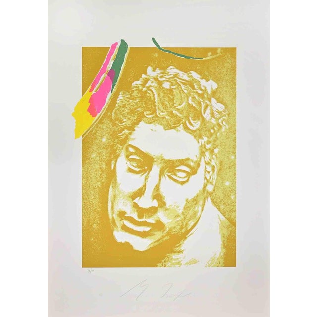 Contemporary Mino Trafeli, Portraits, Lithograph, 1980s For Sale - Image 3 of 3