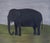 This charming folk art painting by british artist matt rix features a gentle cow asian elephant, depicted with the warm,...