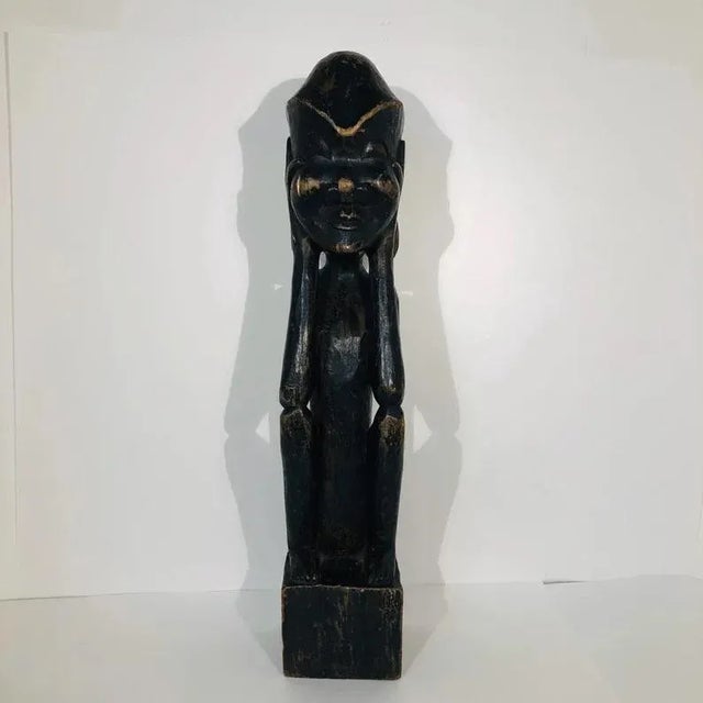 Tribal Early 1900s Hand Carved African Senufo Wood Figure For Sale - Image 3 of 10