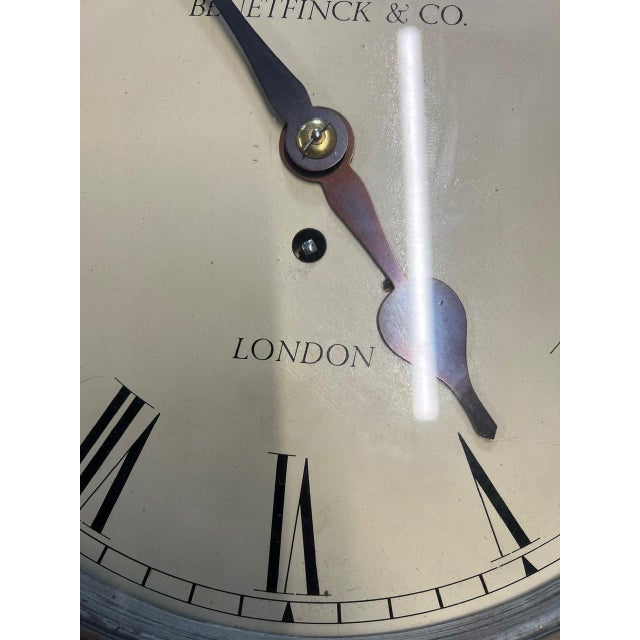 Antique Mahogany School Clock with Fusee Movement For Sale - Image 3 of 7