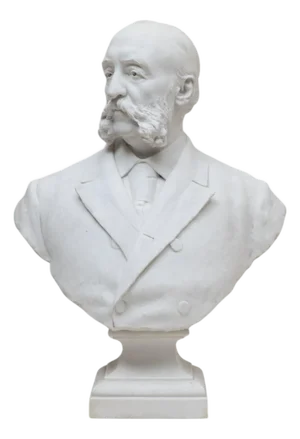 1900s French Bisque Porcelain Bust of Man