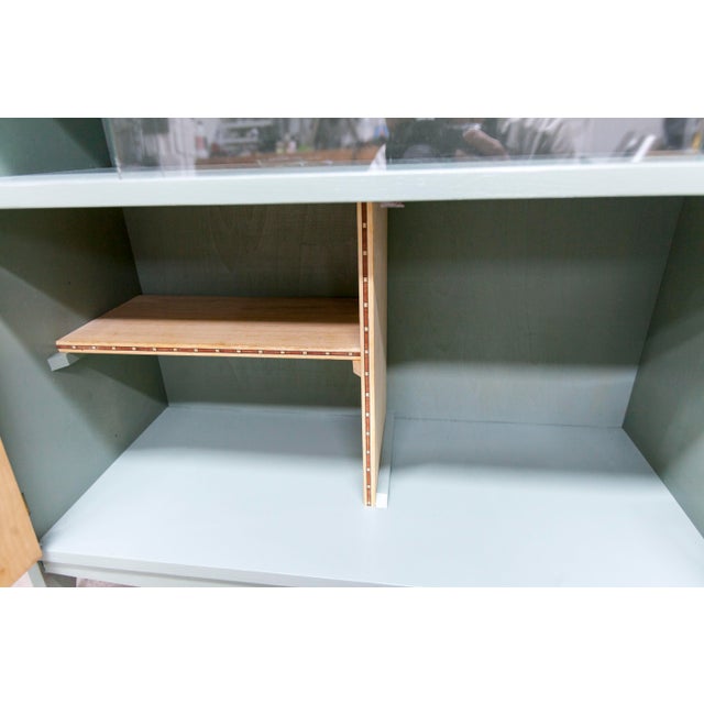 Atypical Noble Green Low Display Cabinet, 1960s For Sale - Image 11 of 12