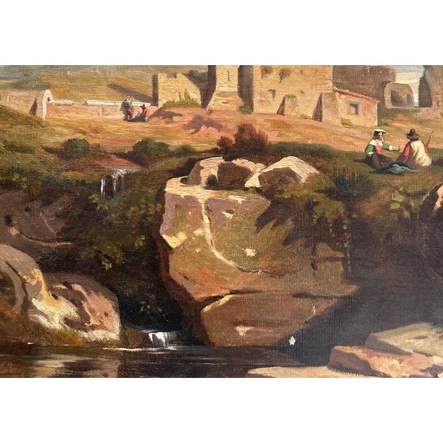 Unknown, Paethus Paestum, 1800s, Oil on Canvas For Sale - Image 5 of 8