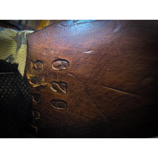 Textile Buttoned Lounge Chair in Ticking Fabric from Howard & Sons For Sale - Image 7 of 18