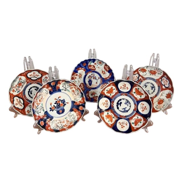 Japanese Imari Plates, 1900s, Set of 5 For Sale