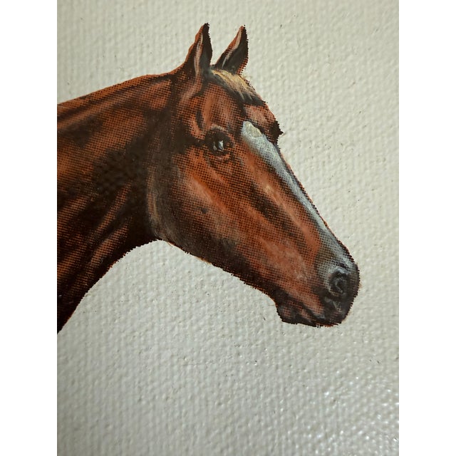 Late 20th C. Signed "Thoroughbred" Horse Hand-Painted Serigraph by Carson For Sale - Image 4 of 11