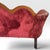 Antique Victorian Carved Walnut Triple Back Cranberry Velvet Settee For Sale - Image 14 of 18