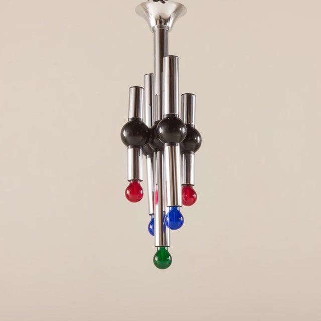 Space Age Chandelier from Targetti Sankey, Italy, 1970s For Sale - Image 11 of 11