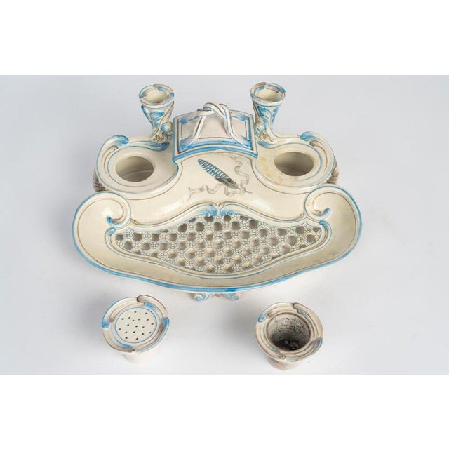 20th Century Porcelain Inkwell by Emile Gallé For Sale - Image 6 of 11