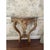 Offered is an antique 18th century pair of demilune tables. This set features removable heavy gray marble tops and...