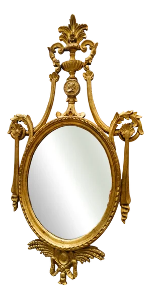 Neoclassical Gilt Mirror with Carved Eagle Ornament, 1800s