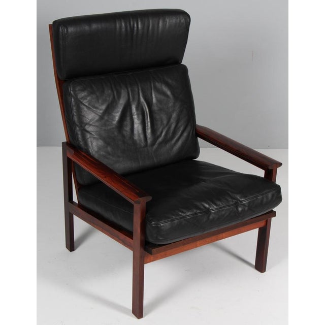 High Back Lounge Chair by Illum Wikkelsø for N. Eilersen, 1960s For Sale - Image 3 of 8