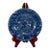 Signed Christine Jouval Blue Aptware Marbled Bowl For Sale