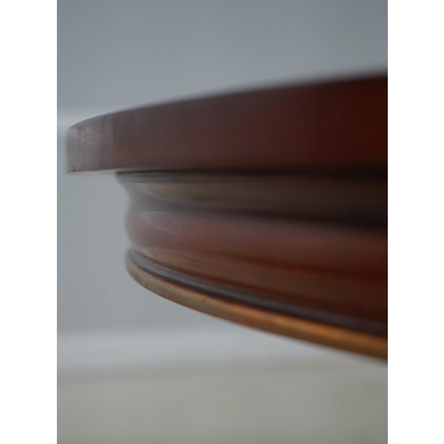 Wood John Widdicomb Cherry Pedestal Oval Center Table For Sale - Image 7 of 13