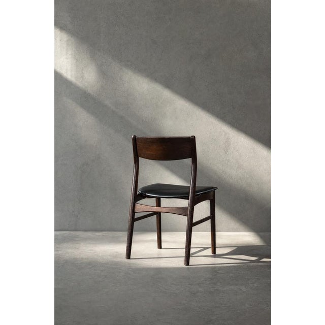 Mid-Century Scandinavian Modern Dining Chairs in Beech and Rosewood, 1960s, Set of 4 For Sale - Image 18 of 18