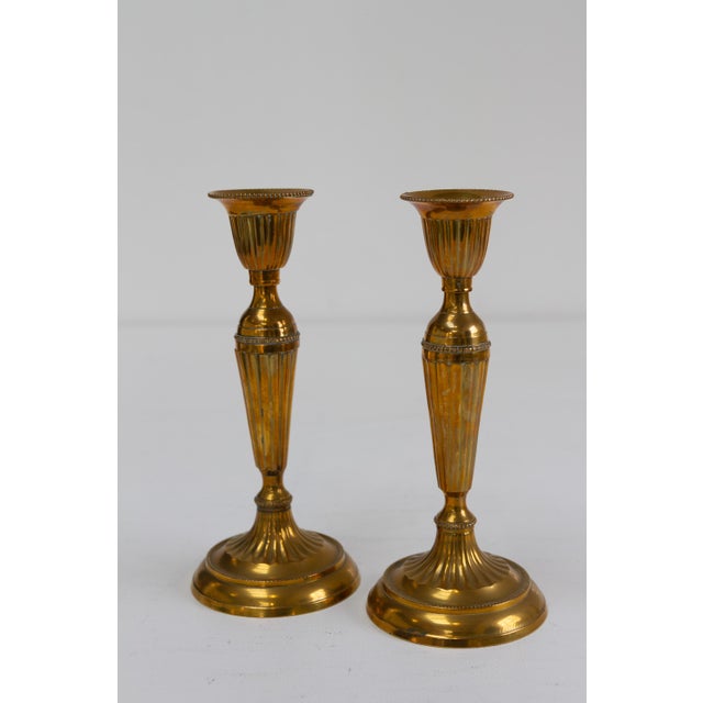 Vintage Danish Brass Candlesticks, 1950s, Set of 4 For Sale - Image 9 of 17
