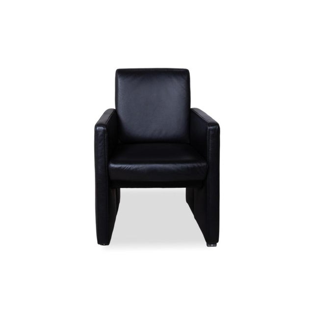 Armchair in Black Leather with Casters from Himolla For Sale - Image 11 of 15