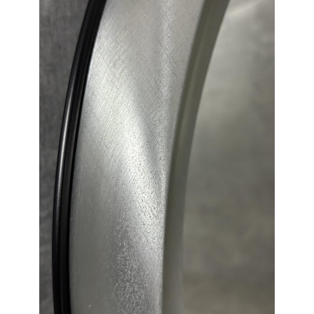 Vintage Circular Steel Wall Mirror, 1970s, in Very Good conditions. Designed 1970 to 1979