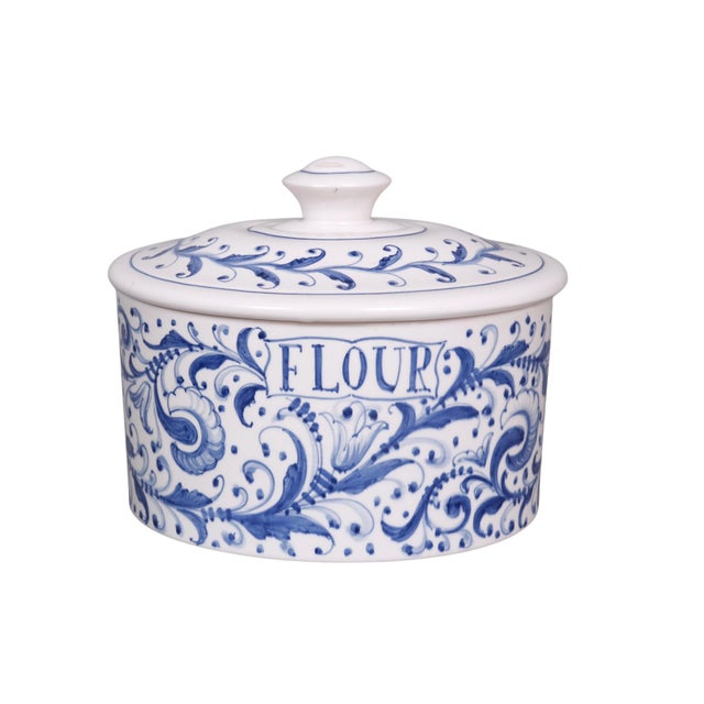 1960s Mancioli Italian Ceramic Kitchen Cannisters, Set of 3 For Sale - Image 5 of 9