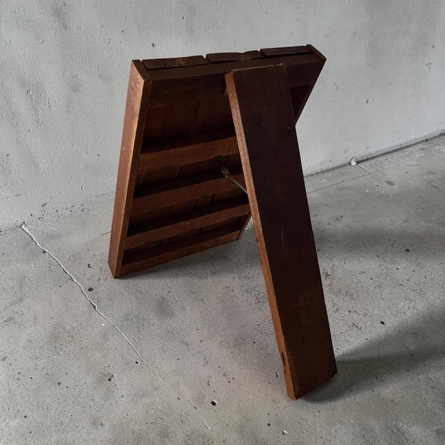 Champagne Vintage French Piper-Heidsieck Champagne 9-Bottle Wooden Riddling Display Rack, Reims For Sale - Image 8 of 10