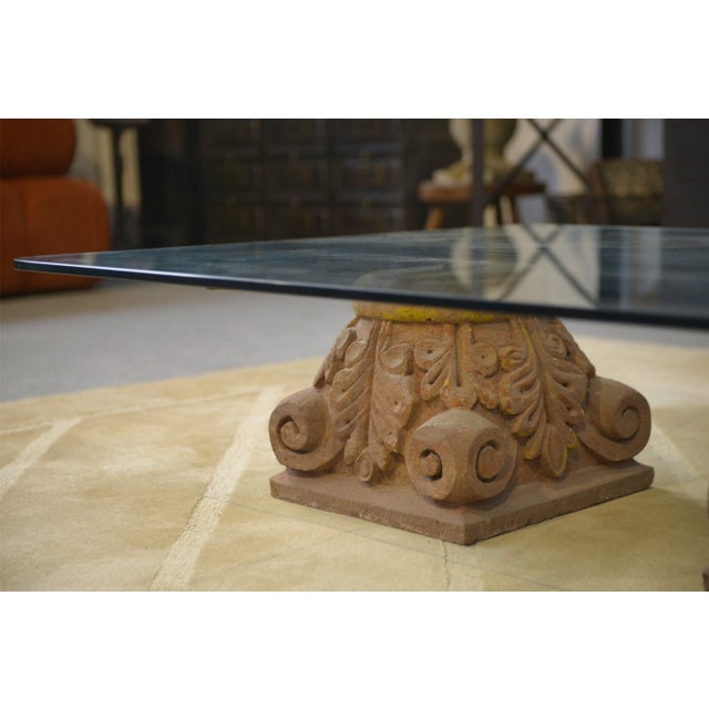 Vintage Stone and Glass Capital Coffee Table, 1960s, in Very Good conditions. Designed 1960 to 1969