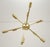 Mid Century Brass Sputnik Twelve Light Chandelier For Sale - Image 6 of 7