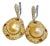 Bochic “Orient” Vintage Sapphire & Golden Pearl Earrings Set 18K Gold & Silver For Sale