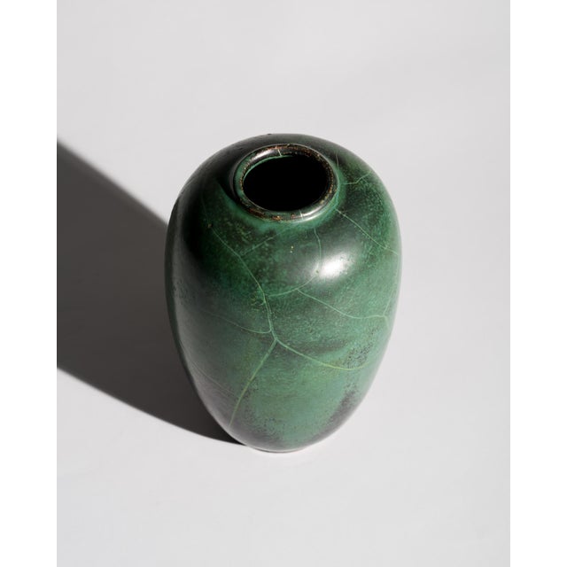 Art Deco Bauhaus Copper Glazed Studio Ceramic Vases by Paul Dresler Grootenburg, Germany, 1940s, Set of 2 For Sale - Image 6 of 18