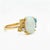 White opal multicolor ring in 14k gold. White opal oval cabochon ring. White gemstone cocktail ring. Metal: 14k gold...