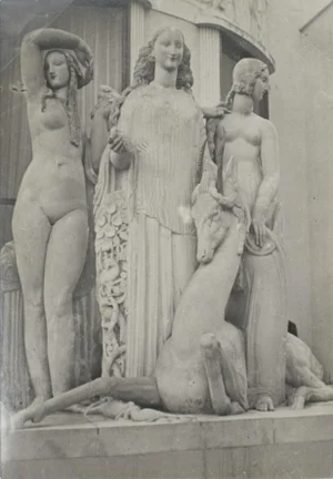 Paris, Decorative Art Exhibition 1925 Art Deco Sculpture - B & W Photograph
