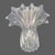 Glass Vintage Elegant Art Vannes Le Chatel France Oval Crystal Vase Original Label For Sale - Image 7 of 10